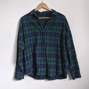(2/$20) Plaid flannel tunic shirt